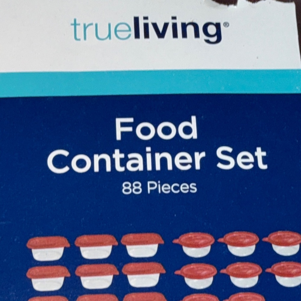 True Living Red Food Container Set - Picture 2 of 16